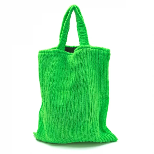 コムデギャルソンCOMME des GARCONS ニットミニトートバッグ 黄緑 K-114670_005