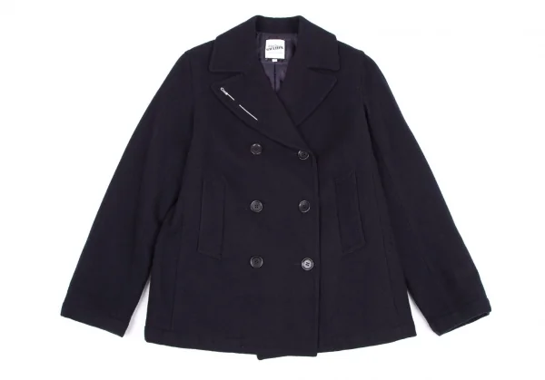 ジャンポールゴルチエ フォー セットプルミエJean Paul GAULTIER FOR SEPT PREMIERES まち針刺繍ピーコート 紺40 K-114673_002