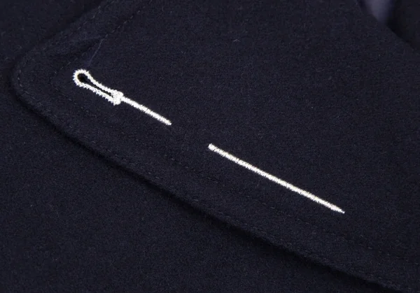 ジャンポールゴルチエ フォー セットプルミエJean Paul GAULTIER FOR SEPT PREMIERES まち針刺繍ピーコート 紺40 K-114673_006