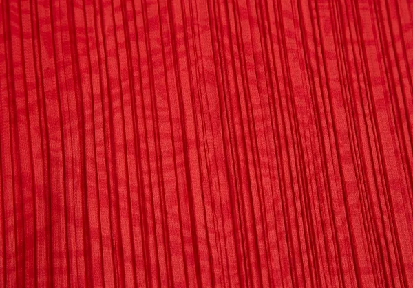 プリーツプリーズPLEATS PLEASE ネイティブ柄プリントタック切替スカート 赤3 K-114692_010