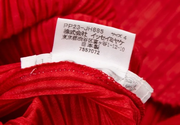 プリーツプリーズPLEATS PLEASE ネイティブ柄プリントノースリーブワンピース 赤4 K-114694_011