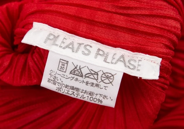 プリーツプリーズPLEATS PLEASE ネイティブ柄プリントノースリーブワンピース 赤4 K-114694_012