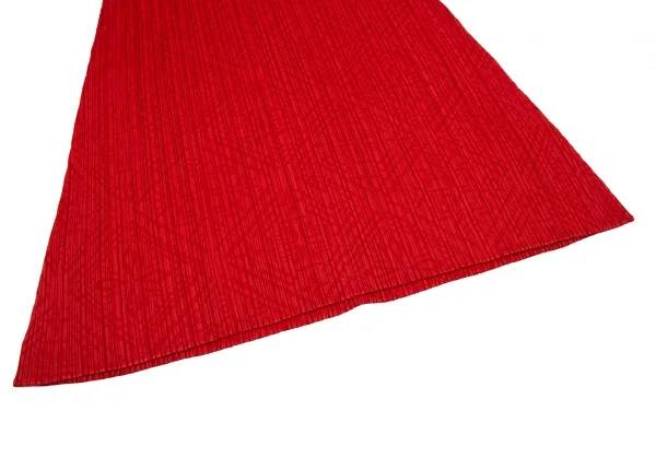 プリーツプリーズPLEATS PLEASE ネイティブ柄プリントノースリーブワンピース 赤4 K-114694_007