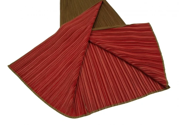 プリーツプリーズPLEATS PLEASE ダブルフェイスハーフレイヤードスカート カーキ3 K-114703_007