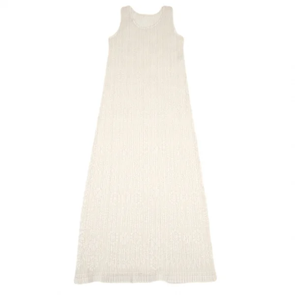 プリーツプリーズPLEATS PLEASE ボタニカルレースノースリーブワンピース オフ5 K-114705_002