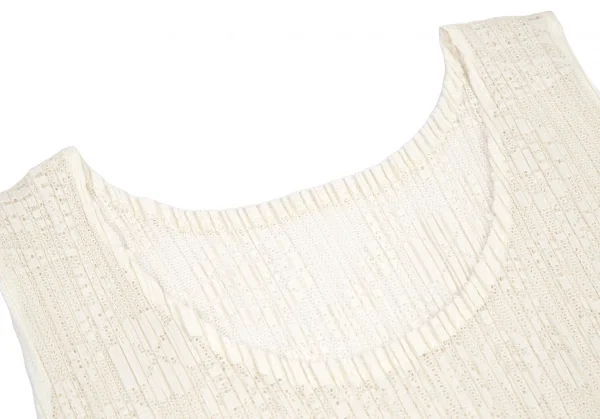 プリーツプリーズPLEATS PLEASE ボタニカルレースノースリーブワンピース オフ5 K-114705_004