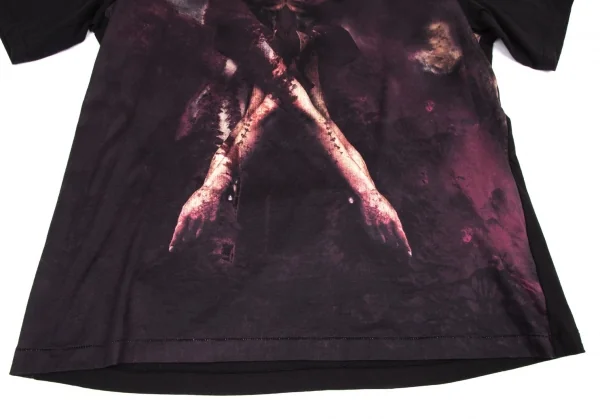ヨウジヤマモト プールオムYohji Yamamoto POUR HOMME コットン天竺インクジェットプリントTシャツ 黒他3 K-114734_006