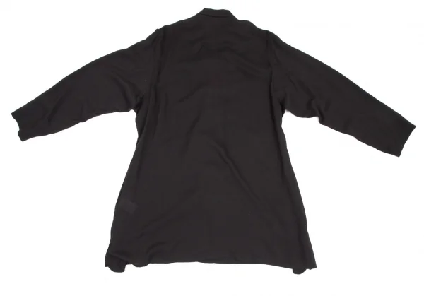 ヨウジヤマモト プールオムYohji Yamamoto POUR HOMME セルロースローンチャイナボタンロングシャツ 黒2 K-114736_009