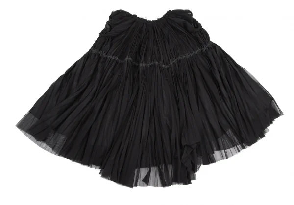 ズッカzucca チュールレイヤードウエストギャザーノースリーブチュニック 黒M位 K-114750_016