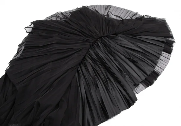 ズッカzucca チュールレイヤードウエストギャザーノースリーブチュニック 黒M位 K-114750_017