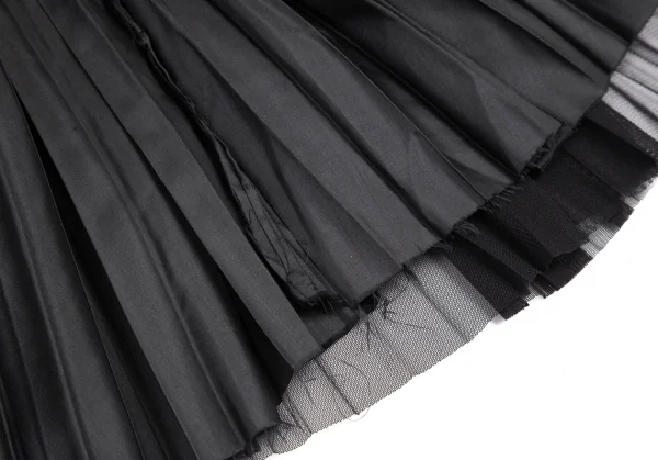 ズッカzucca チュールレイヤードウエストギャザーノースリーブチュニック 黒M位 K-114750_018