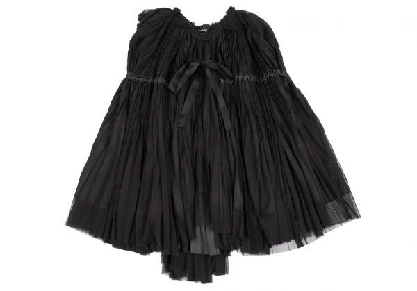 ズッカzucca チュールレイヤードウエストギャザーノースリーブチュニック 黒M位 K-114750_002