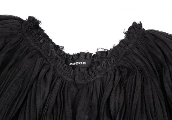 ズッカzucca チュールレイヤードウエストギャザーノースリーブチュニック 黒M位 K-114750_004