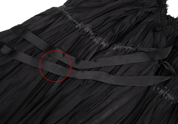 ズッカzucca チュールレイヤードウエストギャザーノースリーブチュニック 黒M位 K-114750_006