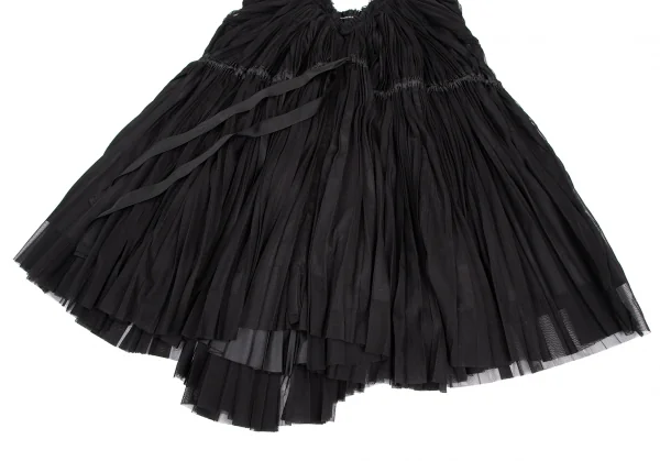 ズッカzucca チュールレイヤードウエストギャザーノースリーブチュニック 黒M位 K-114750_009