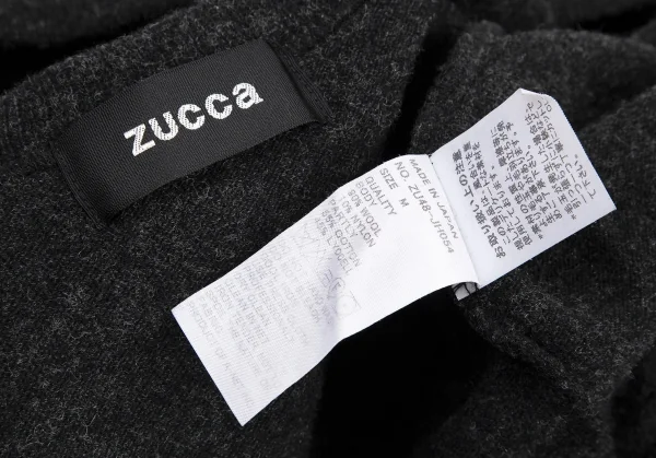ズッカzucca ミリタリーVネックニットワンピース チャコールM K-114751_017