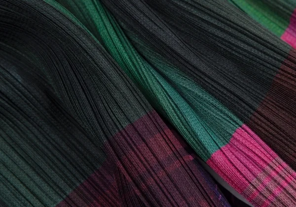 プリーツプリーズPLEATS PLEASE シャンパンラベルプリントプリーツノースリーブワンピース 緑ピンク他3 K-114769_011