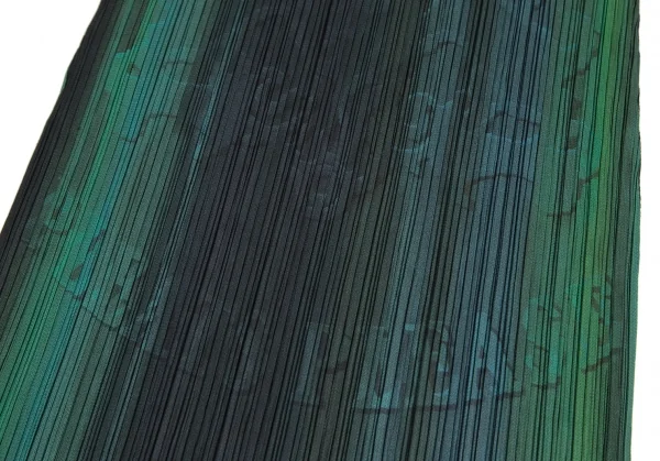 プリーツプリーズPLEATS PLEASE シャンパンラベルプリントプリーツノースリーブワンピース 緑ピンク他3 K-114769_007