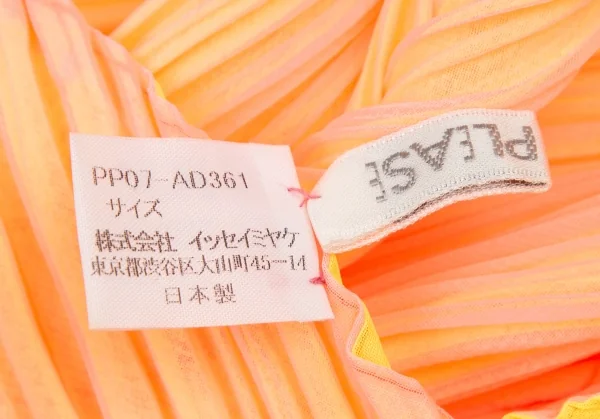 プリーツプリーズPLEATS PLEASE シアープリーツストール 黄ピンク K-114779_008