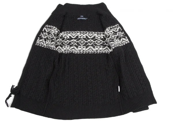 ラルフローレンRalph Lauren ノルディックケーブルジップニットブルゾン 黒M K-114804_011