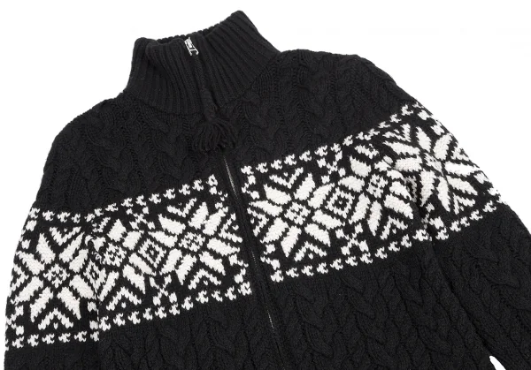 ラルフローレンRalph Lauren ノルディックケーブルジップニットブルゾン 黒M K-114804_003