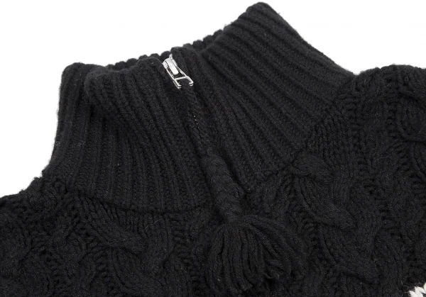 ラルフローレンRalph Lauren ノルディックケーブルジップニットブルゾン 黒M K-114804_004