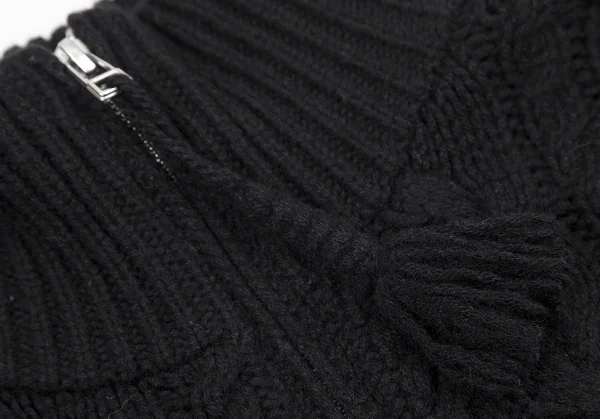 ラルフローレンRalph Lauren ノルディックケーブルジップニットブルゾン 黒M K-114804_005