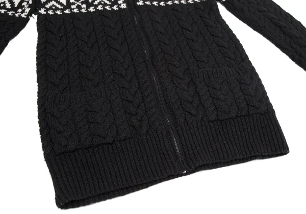 ラルフローレンRalph Lauren ノルディックケーブルジップニットブルゾン 黒M K-114804_009