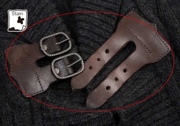 ラルフローレンRalph Lauren カシミヤ混レザーベルトケーブル