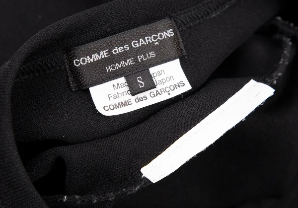 コムデギャルソンオムプリュスCOMME des GARCONS HOMME PLUS カッティングジャージーロングTシャツ 黒S K-114825_012