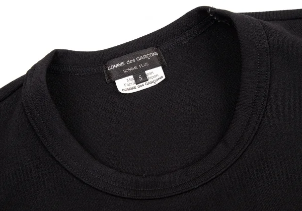 コムデギャルソンオムプリュスCOMME des GARCONS HOMME PLUS カッティングジャージーロングTシャツ 黒S K-114825_003