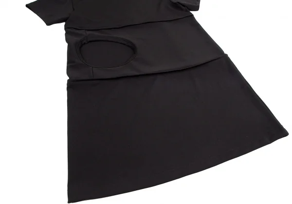 コムデギャルソンオムプリュスCOMME des GARCONS HOMME PLUS カッティングジャージーロングTシャツ 黒S K-114825_005