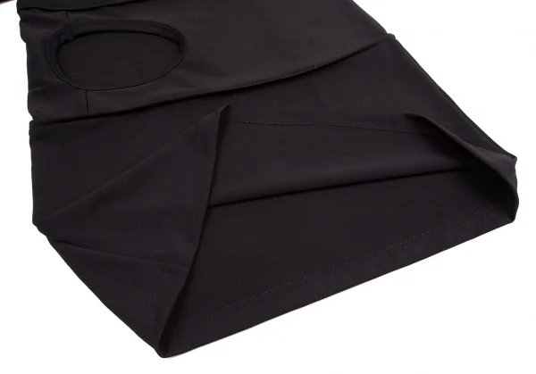 コムデギャルソンオムプリュスCOMME des GARCONS HOMME PLUS カッティングジャージーロングTシャツ 黒S K-114825_008