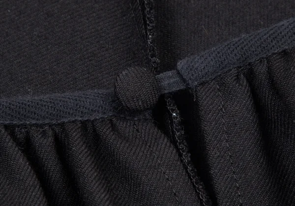 トリココムデギャルソンtricot COMME des GARCONS ラウンドカラーギャザーネックフレアワンピース 黒M位 K-114826_006