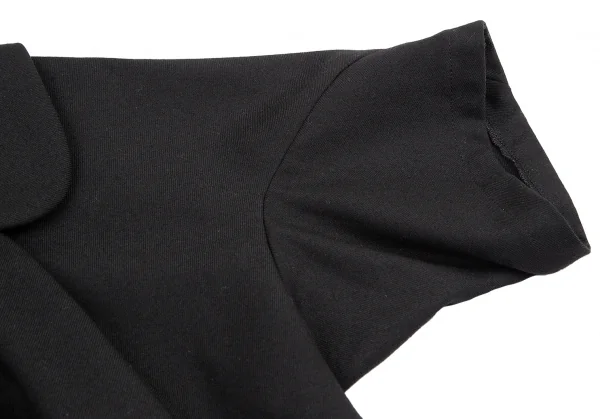 トリココムデギャルソンtricot COMME des GARCONS ラウンドカラーギャザーネックフレアワンピース 黒M位 K-114826_009