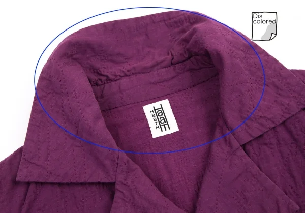 イッセイミヤケ ハートISSEY MIYAKE HaaT 刺し子ステッチダブルジャケット 紫M位 K-114831_004