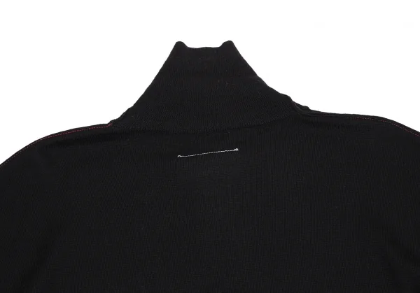 エムエム 6 メゾン マルジェラMM6 MAISON MARGIELA つまみステッチデザインハイネックニット 黒L K-114854_014