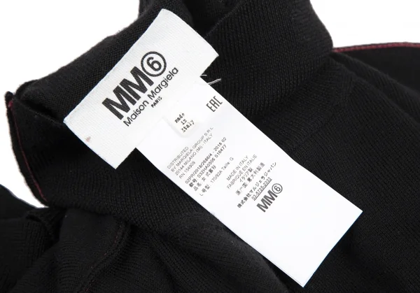 エムエム 6 メゾン マルジェラMM6 MAISON MARGIELA つまみステッチデザインハイネックニット 黒L K-114854_017