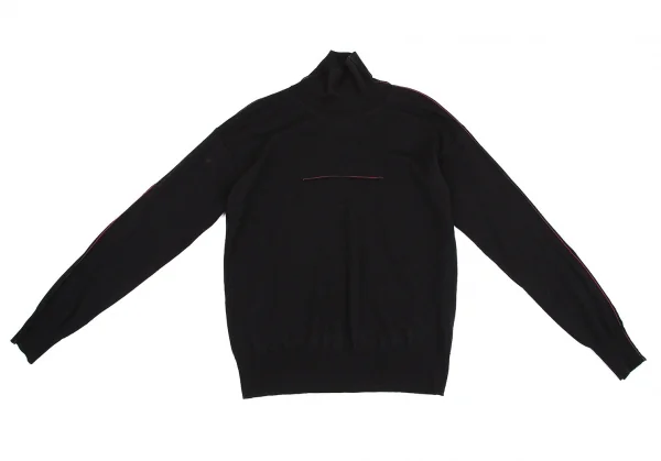 エムエム 6 メゾン マルジェラMM6 MAISON MARGIELA つまみステッチデザインハイネックニット 黒L K-114854_002