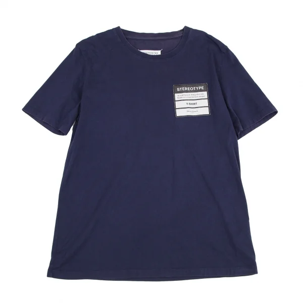 メゾンマルジェラMaison Margiela 10 ステレオタイプパッチTシャツ 紺52 K-114855_001