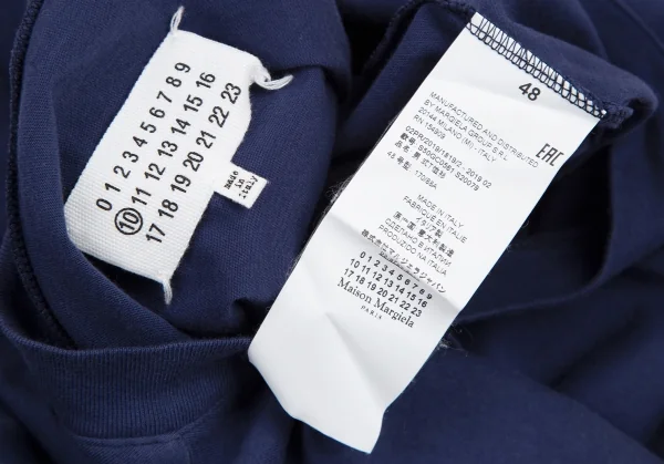 メゾンマルジェラMaison Margiela 10 カットオフデザインビッグシルエットTシャツ 青48 K-114856_014