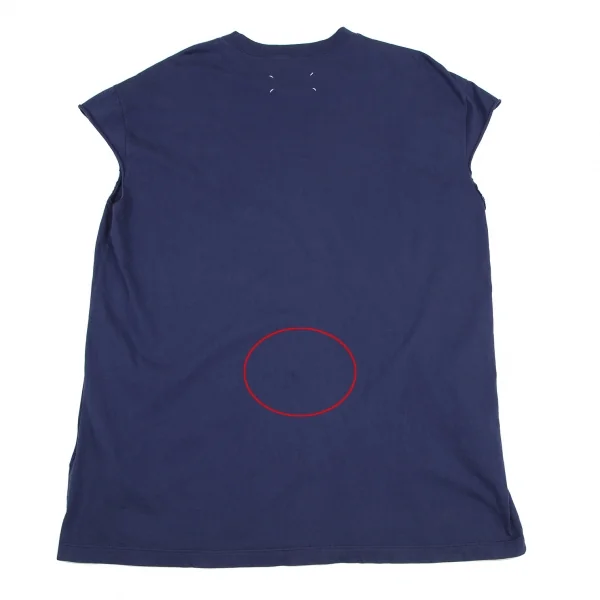 メゾンマルジェラMaison Margiela 10 カットオフデザインビッグシルエットTシャツ 青48 K-114856_009