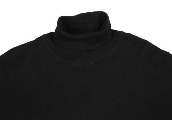 メゾンマルジェラMaison Margiela 14 コットンウールタートルネックエルボーパッチニット 黒XL K-114857_003