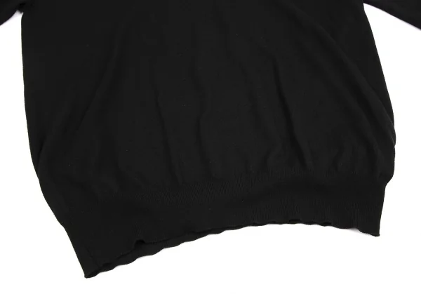 メゾンマルジェラMaison Margiela 14 コットンウールタートルネックエルボーパッチニット 黒XL K-114857_007