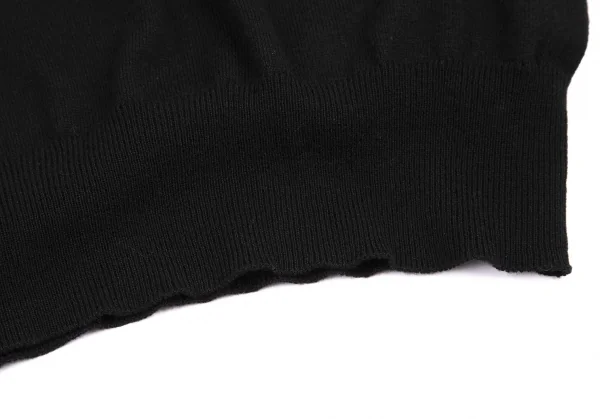 メゾンマルジェラMaison Margiela 14 コットンウールタートルネックエルボーパッチニット 黒XL K-114857_008