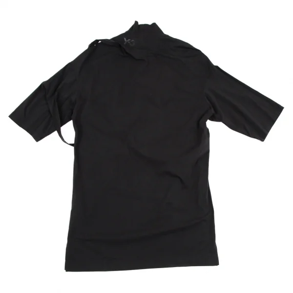 ワイスリーY-3 ストラップデザインハイネックカットソー 黒XS K-114861_011