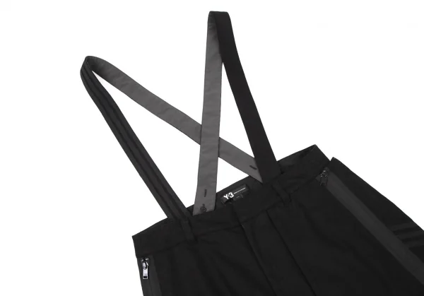 Y-3 Wool Side Zipper Suspenders Dropped Crotch Pants K-114867_002