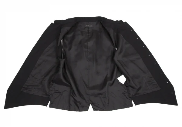 サイトs'yte ウールバンドカラージレベスト 黒3 K-114871_008