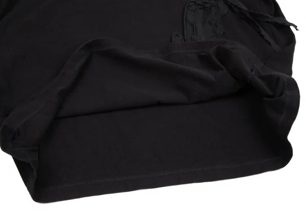 ワイズY's テープ叩きつけデザインビッグシルエットカットソー 黒2 K-114879_010