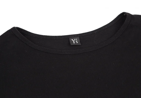 ワイズY's テープ叩きつけデザインビッグシルエットカットソー 黒2 K-114879_004